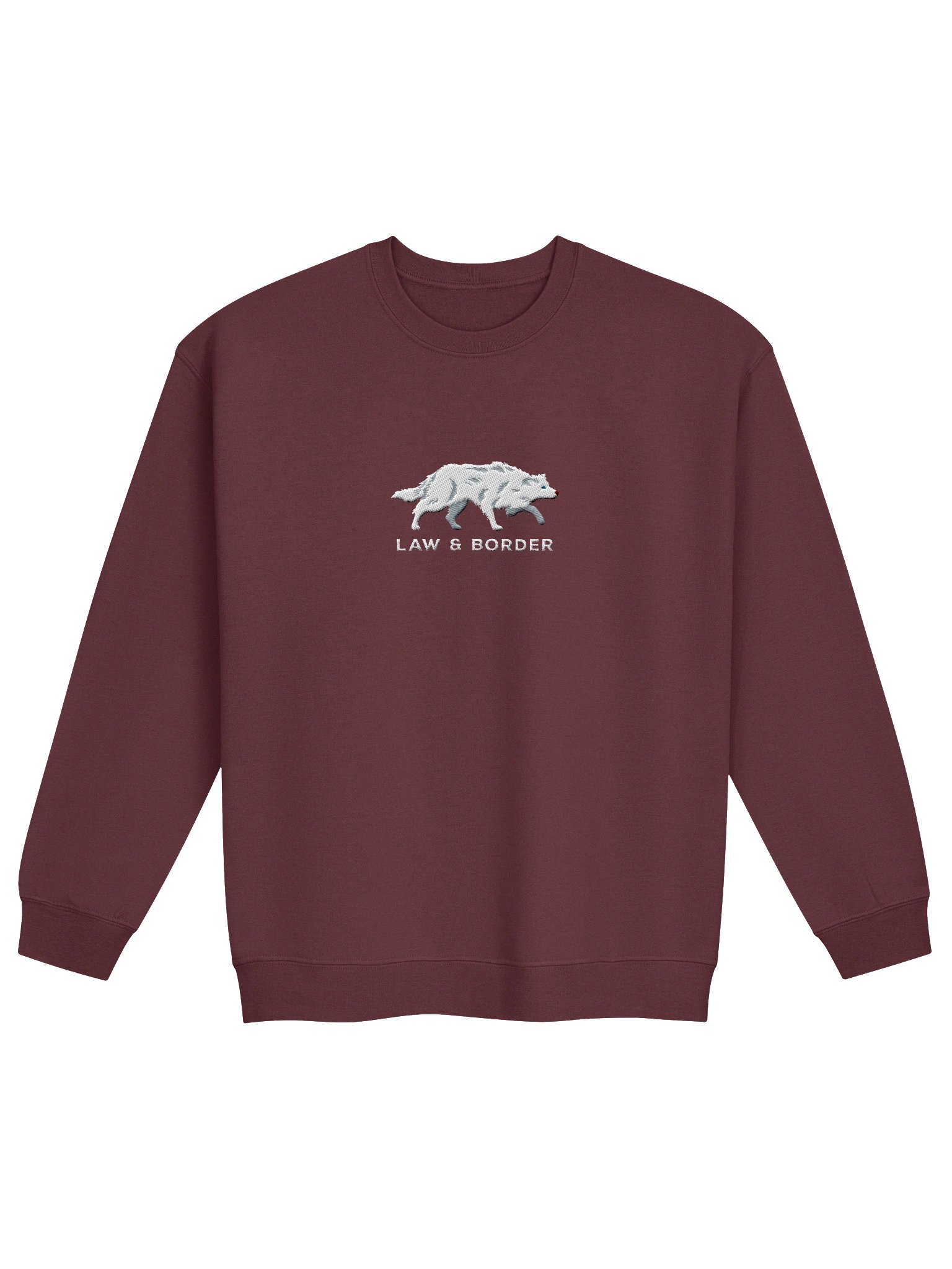 Law and Border Sweatshirt (Embroidered) of a Border Collie(White/Double Merle) product image (4)