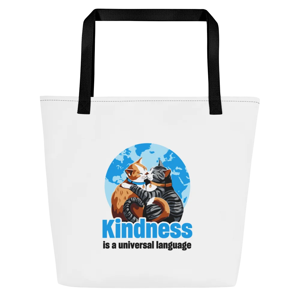 Kindness is a universal language - Cats - Tote bag with pocket product image (1)
