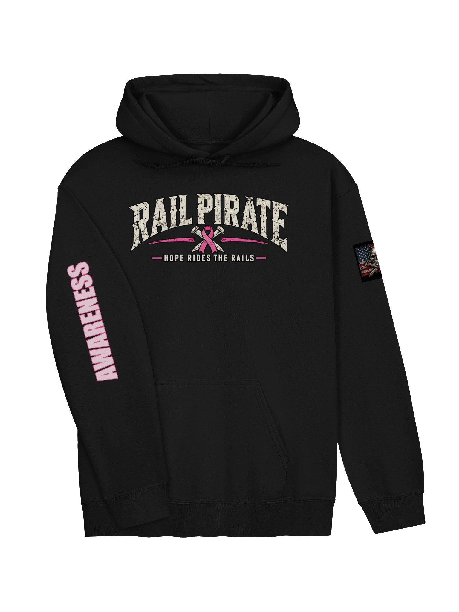 Rail Pirate™ Hope Rides the Rails Hoodie — Awareness Month product image (3)