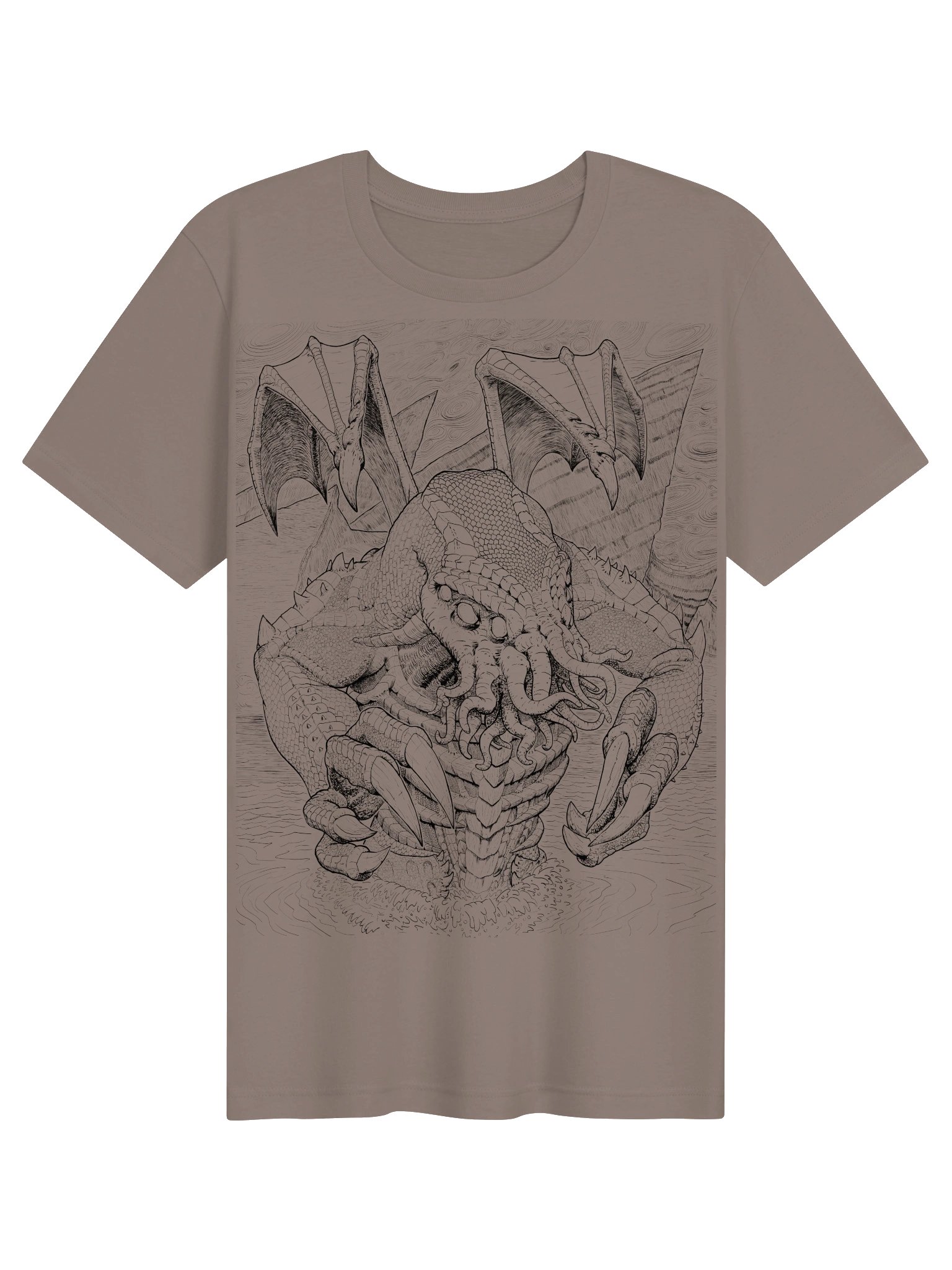 Mighty Cthulhu (Linework) - Unisex Supersoft T-Shirt product image (2)