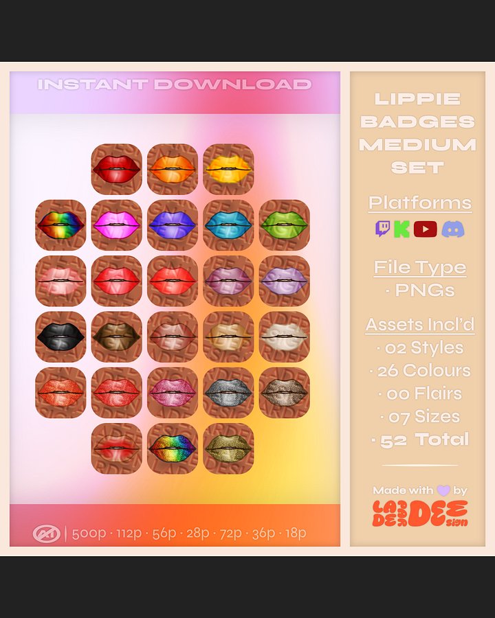 Lippie Badges [Medium Set] product image (1)