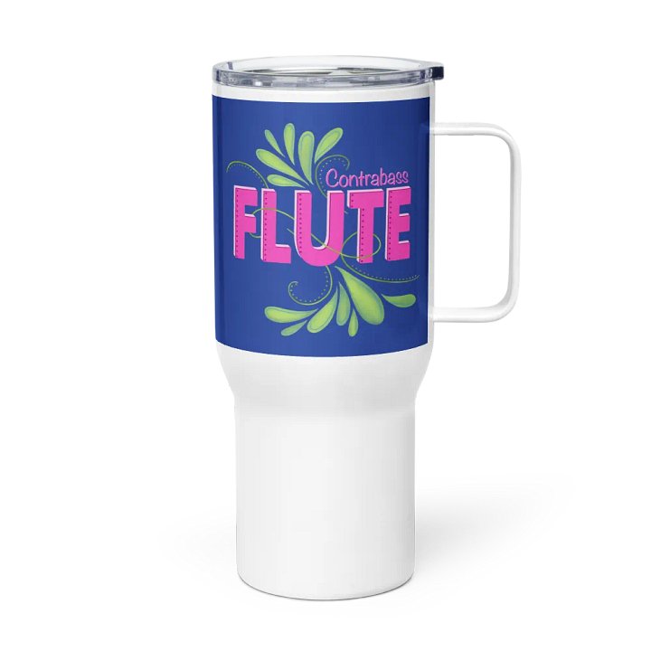 Flute Flourish Travel Mug with Handle - Contrabass product image (1)