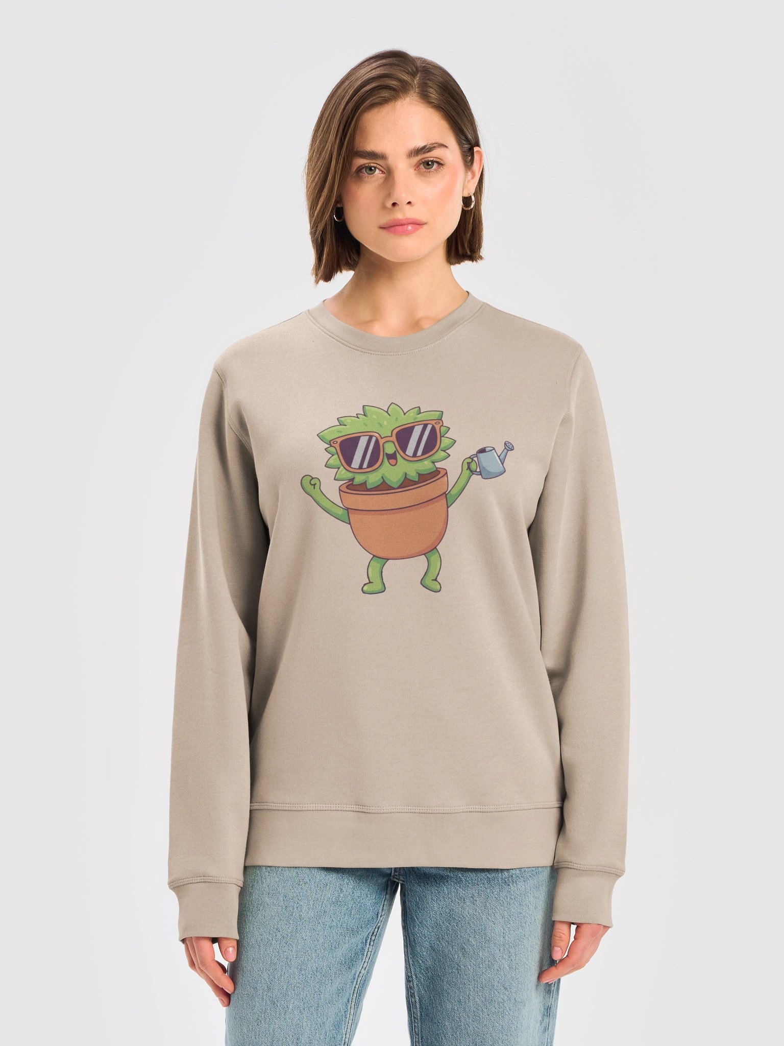 Sunny Plant Pot Cartoon Unisex Sweatshirt product image (25)