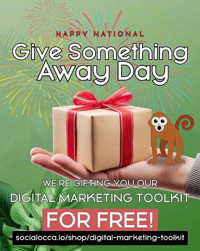 It’s National Give Something Away Day! Sounds like a ridiculous holiday, you say? IT MAY BE!! But Socialocca’s celebrating an...