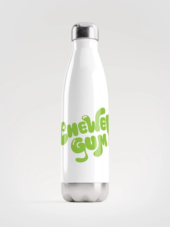 Chewed Gum Steel Water Bottle in Lime Green product image (1)