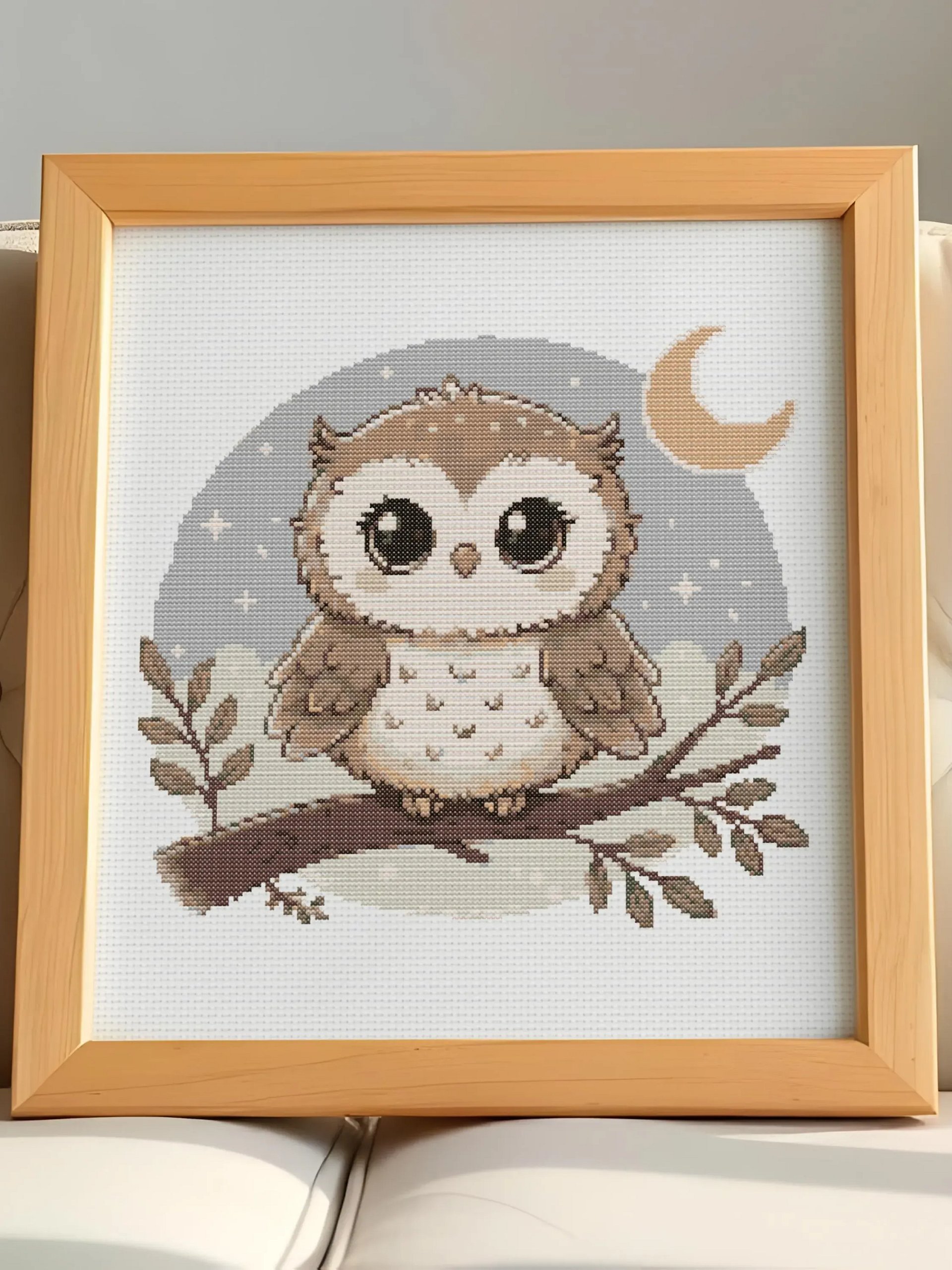Night Owl Cross Stitch Pattern product image (5)
