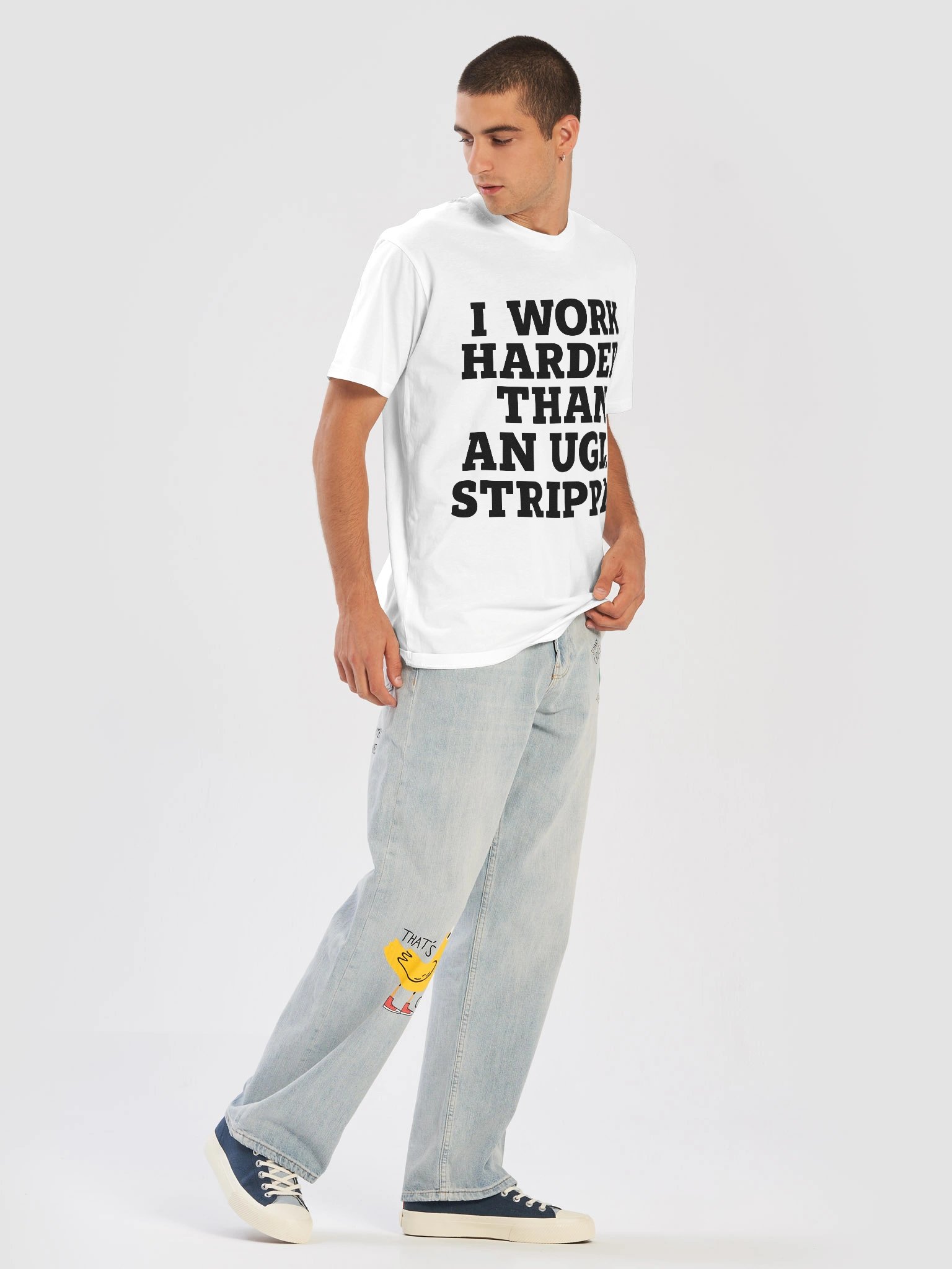 I Work Harder Than An Ugly Stripper Tee product image (5)