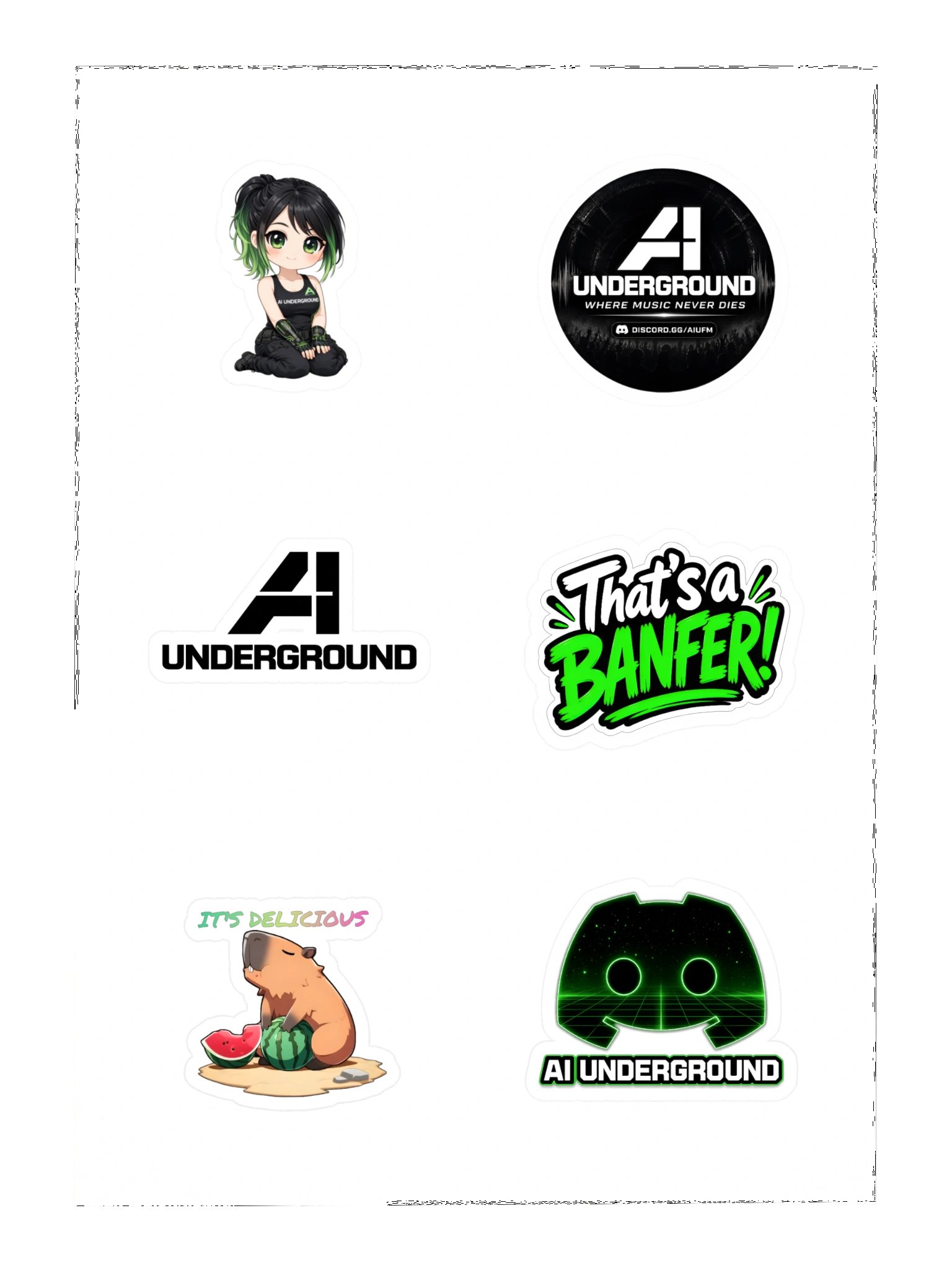 AI UNDERGROUND STICKERS product image (3)