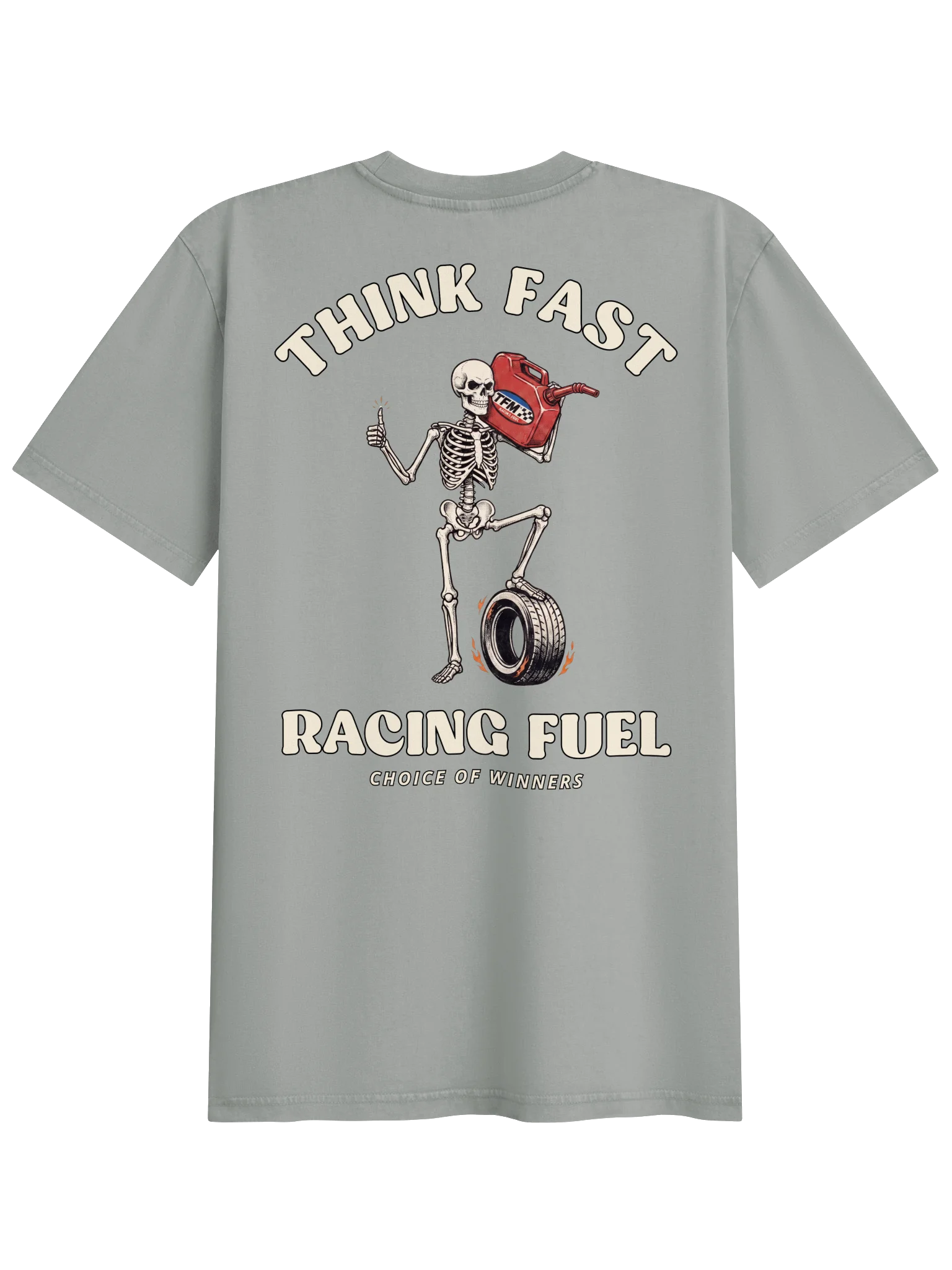 Think Fast Racing Fuel Tee - Dyed Misty Grey product image (2)