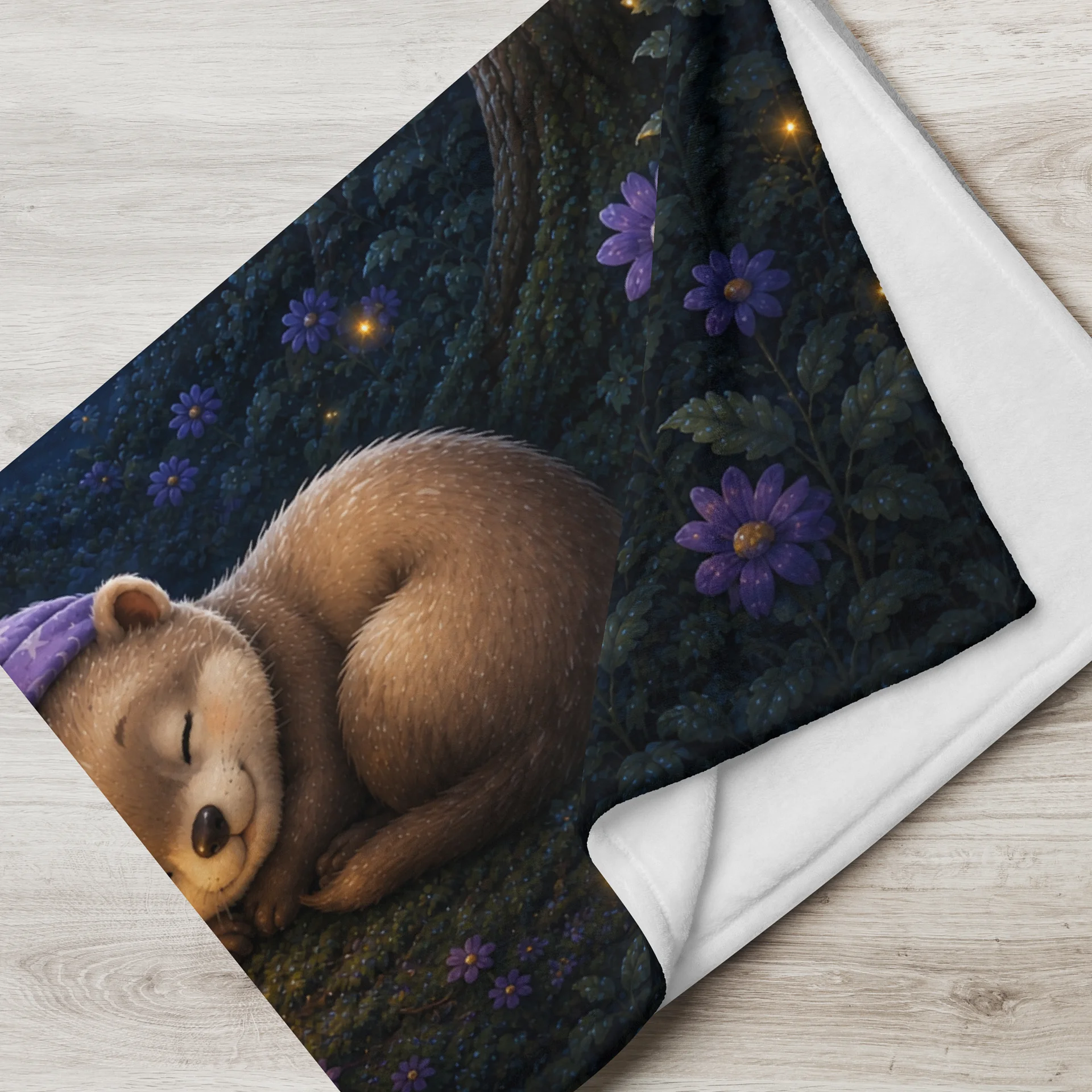 Moonlit Slumber Ferret Throw Blanket | Moonlit Dreams product image (2)
