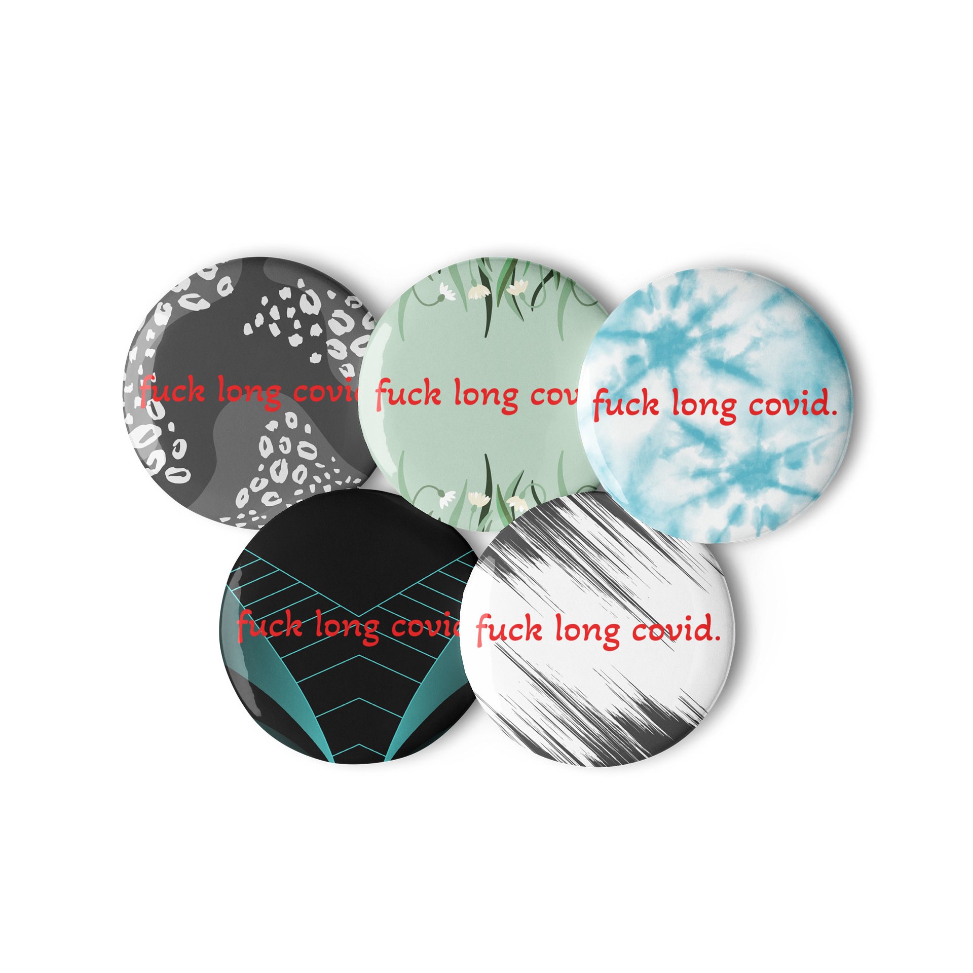 F*ck Long Covid button product image (2)