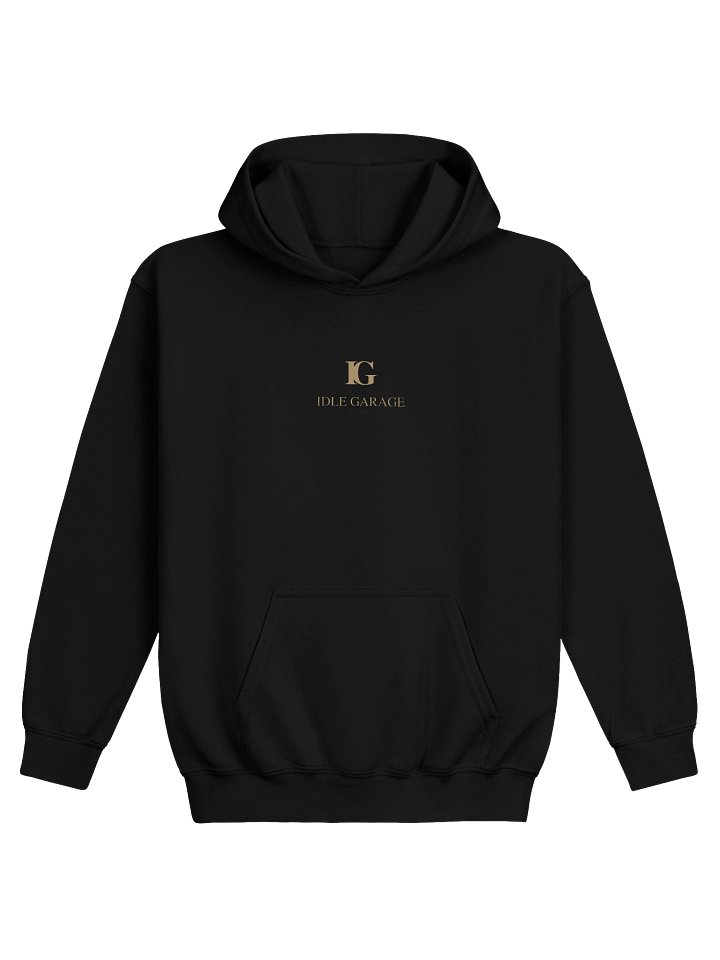 Idle Garage Gold Line Automotive Youth Hoodie product image (1)