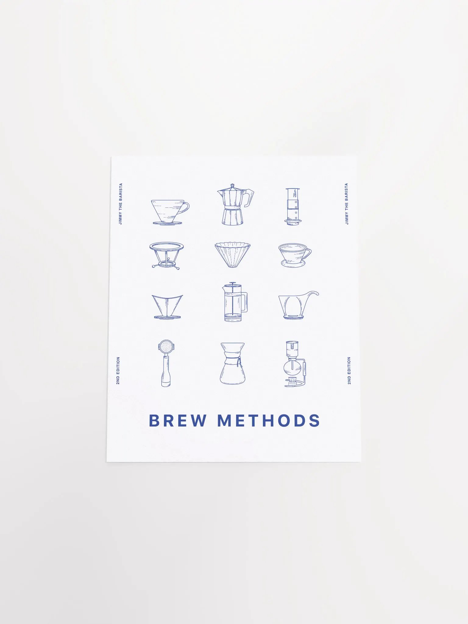 brew methods poster // v.02 (blue) [PRINT] product image (4)