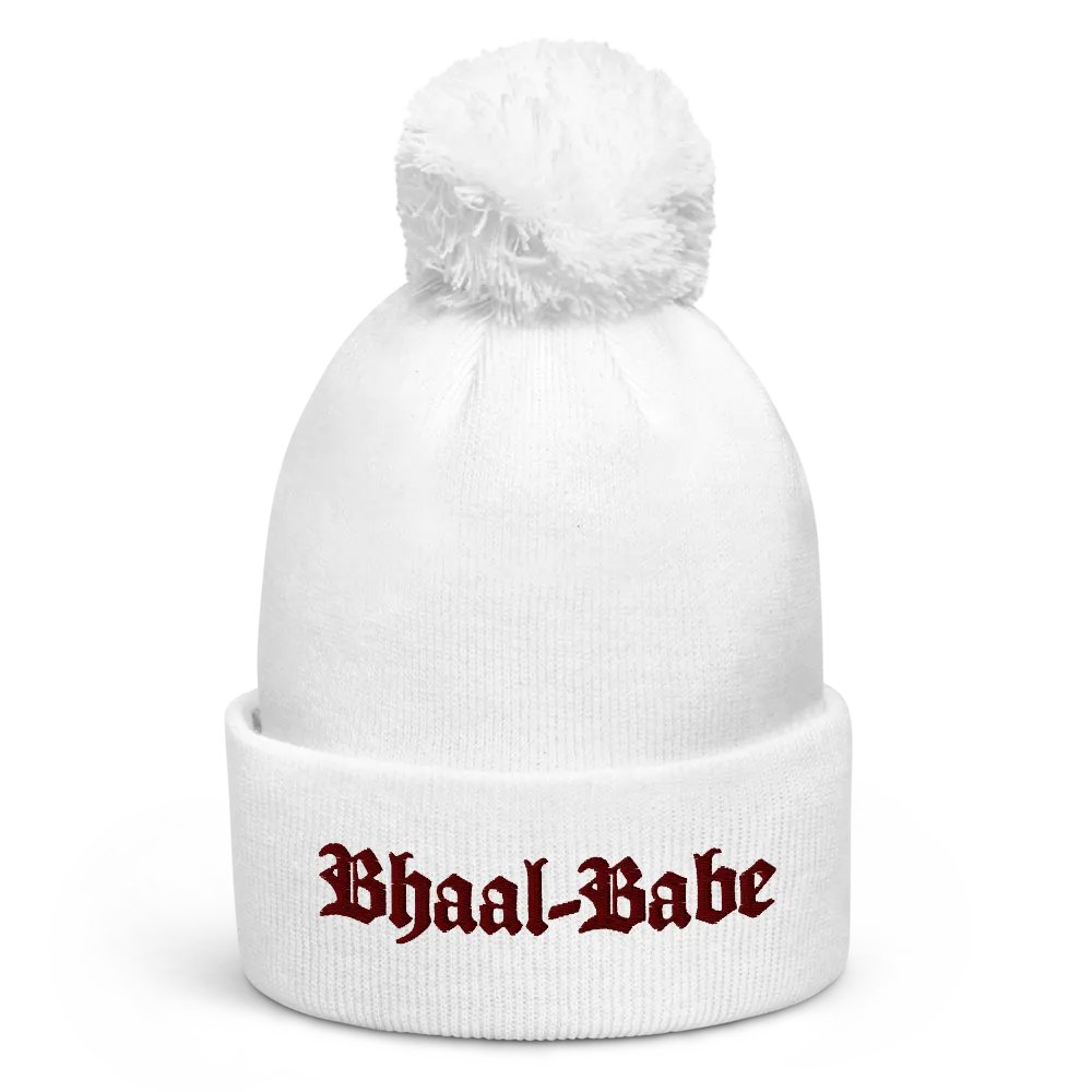 Bhaal-Babe (Black or White) Pom-Pom Beanie product image (4)