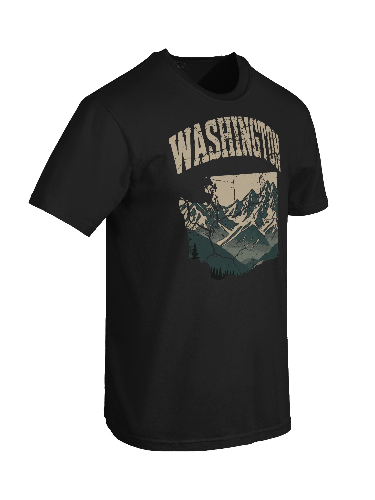 Washington Mountain T-Shirt | Vintage Pacific Northwest State Pride Tee product image (6)