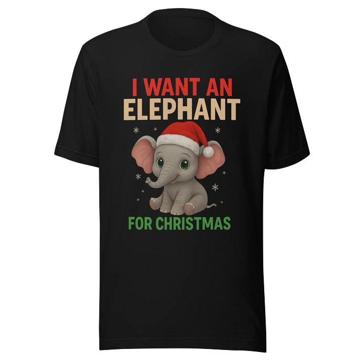 Festive Elephant Christmas T-Shirt product image (2)