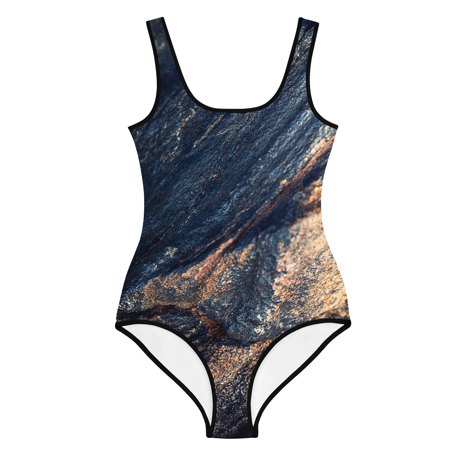 Obsidian Vein Youth All-Over Print Sun-Safe Dark Mineral Swimsuit product image (1)