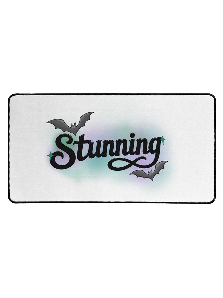 Stunning - Black Desk Mat - White product image (1)
