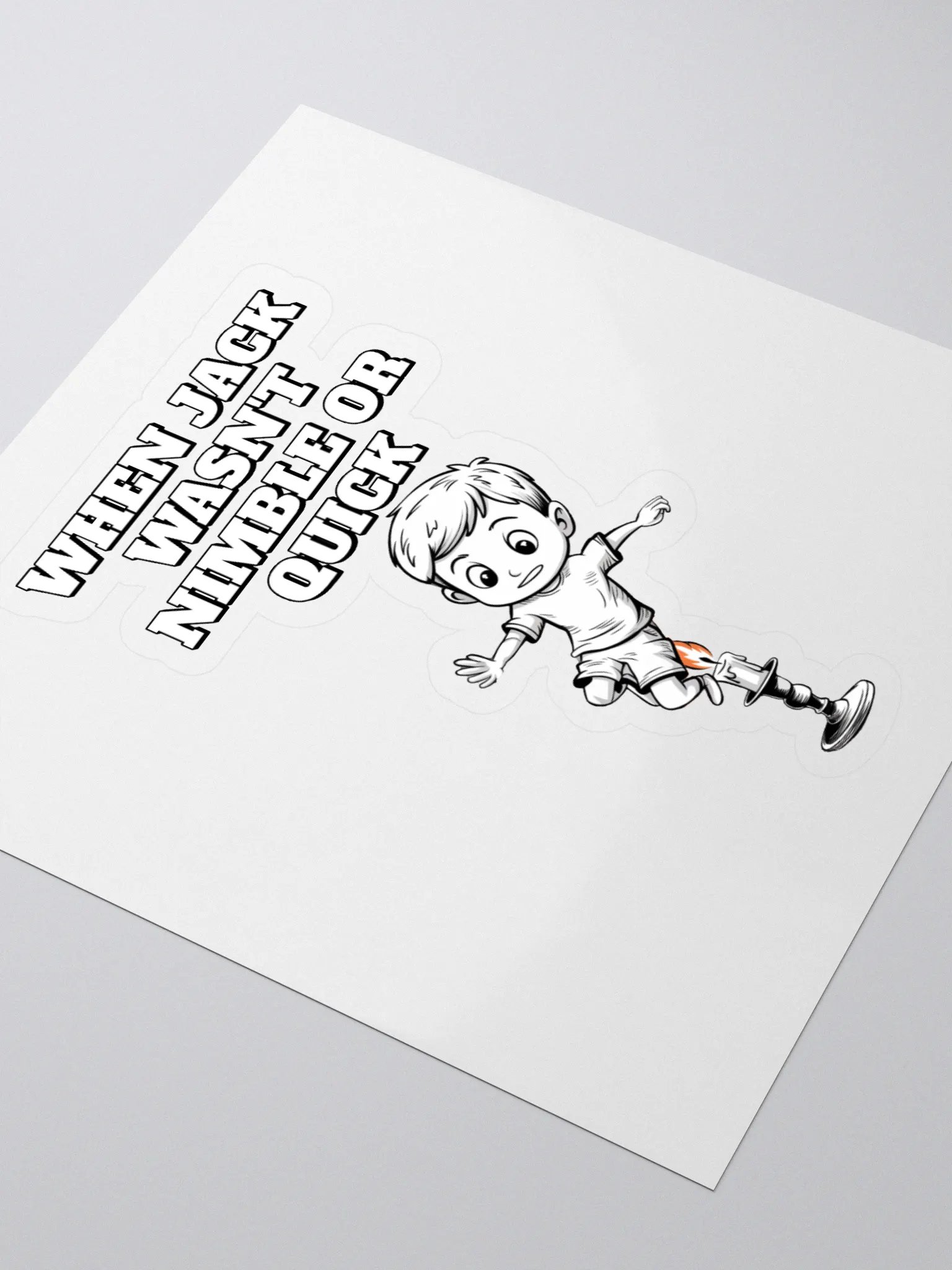 When Jack Wasn't Nimble or Quick - Parody Sticker product image (3)