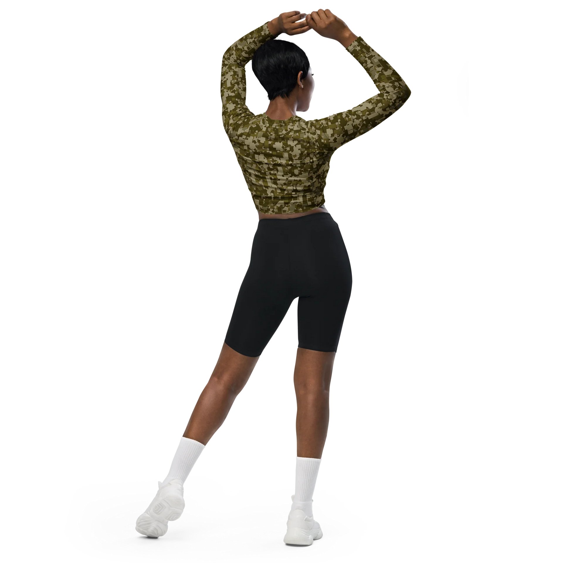 Pixelated Forest All-Over Print Crop Top product image (5)