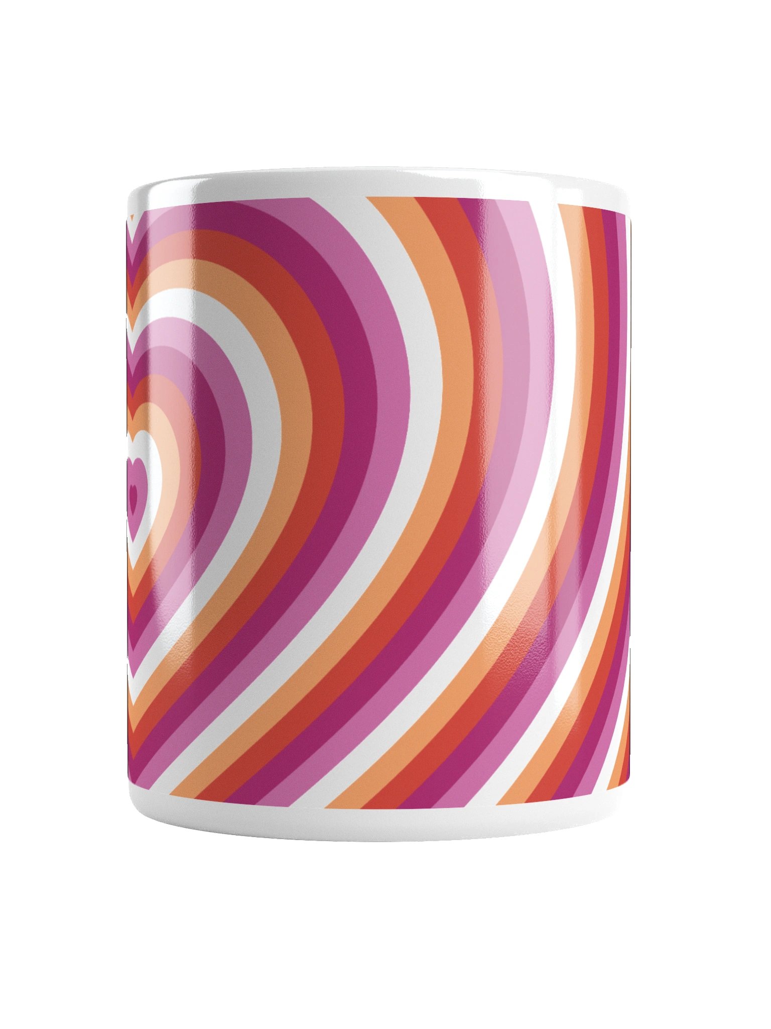 Lesbian Pride Hearts Mug (Right-handed) product image (6)