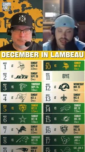 🧀 The 2026-27 schedule is here and 4 out of the last 5 games will be held at home in Lambeau Field. 

Veterans have been brou...
