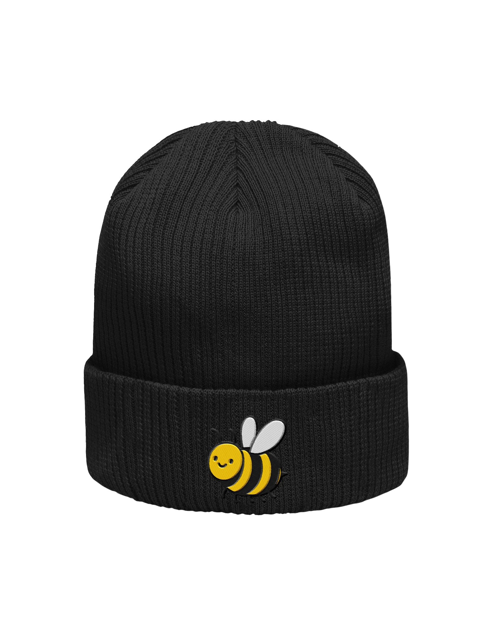 Buzzing Bee Organic Ribbed Beanie product image (2)