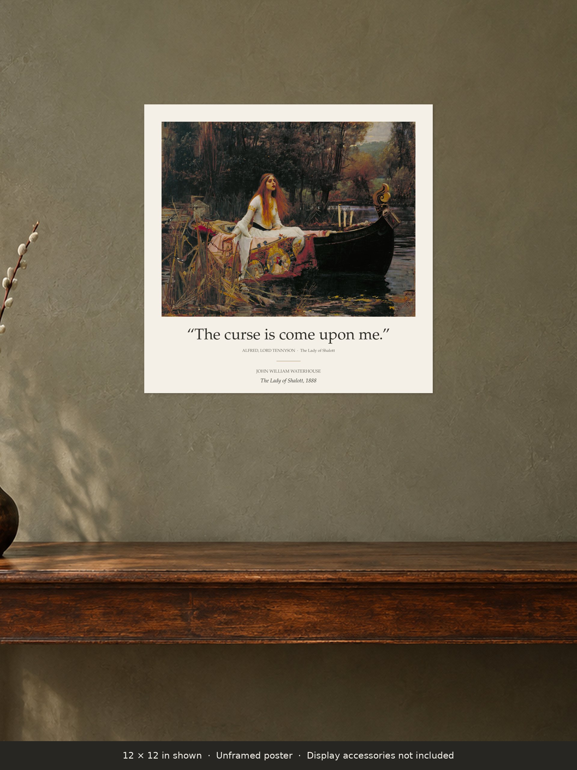 John William Waterhouse – The Lady of Shalott | The Curse Is Come Upon Me Poster product image (2)