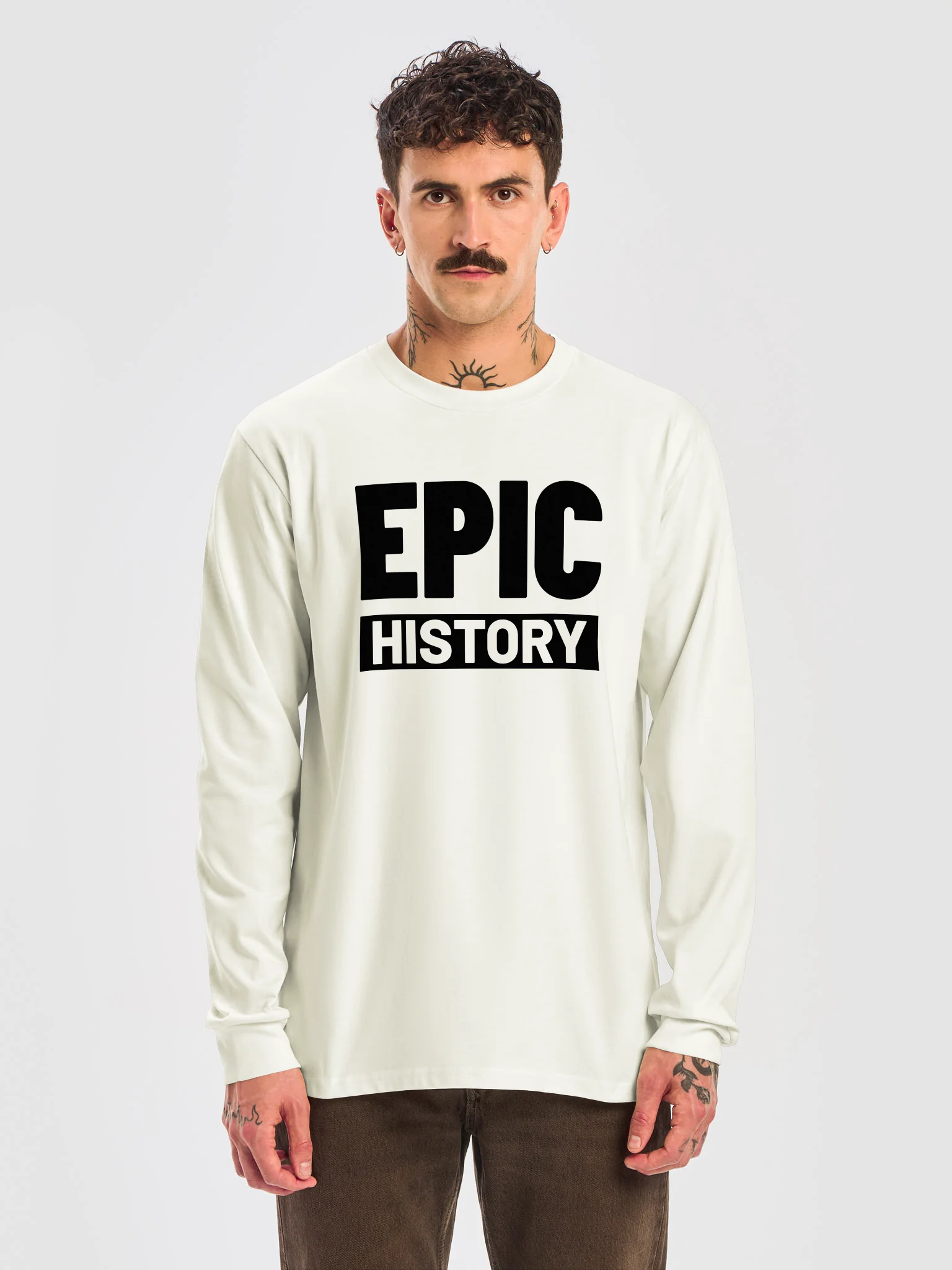 Epic History Logo - Long Sleeve T-Shirt (Black Logo) product image (5)