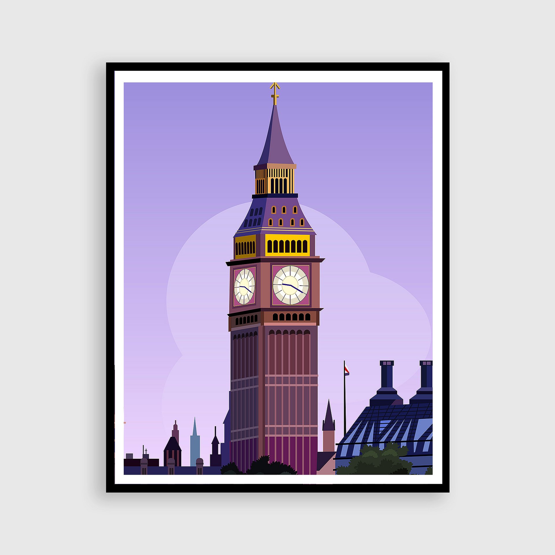 Big Ben Clock Tower - vectorized wall poster product image (1)