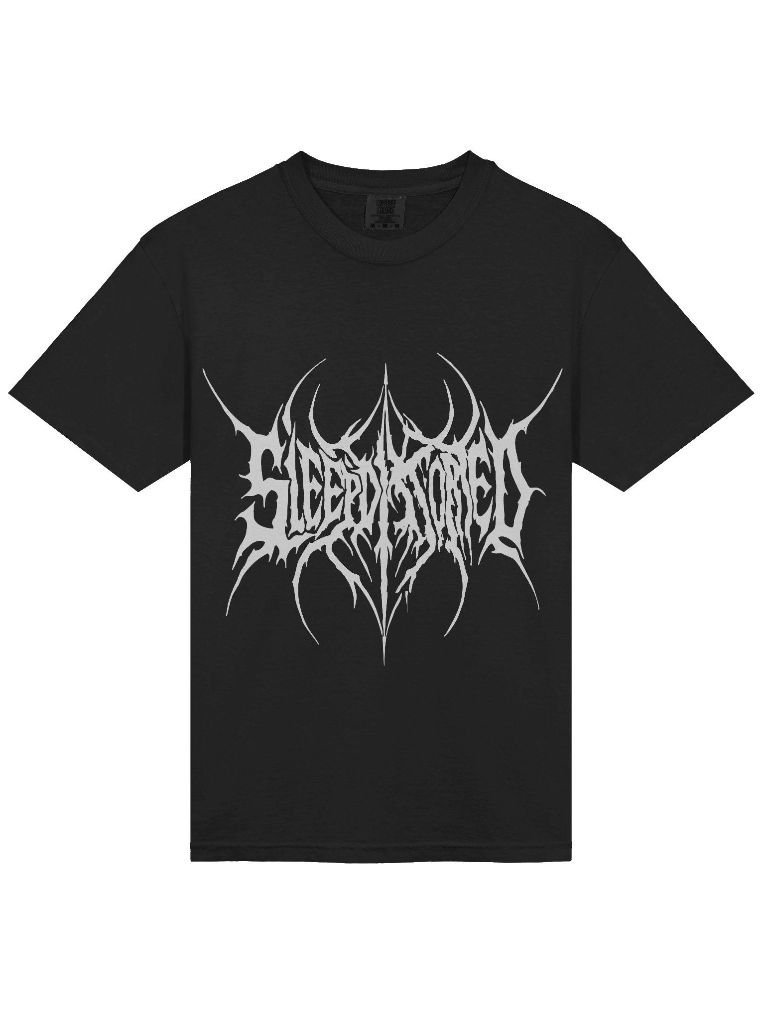 White sleepDistorted logo T-Shirt product image (73)