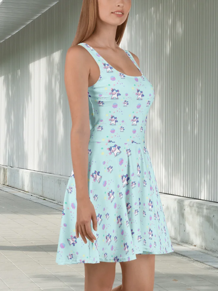 Disco Dabbing Unicorn Skater Dress product image (2)