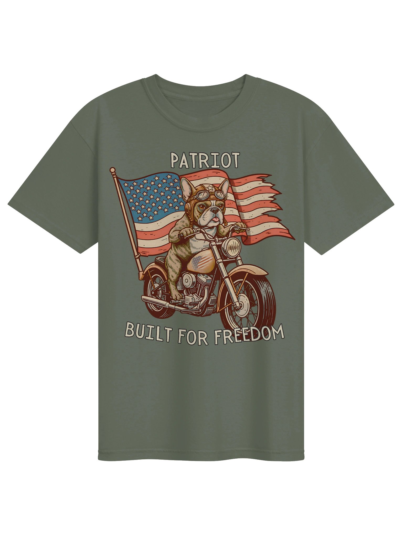 Patriot Bulldog Motorcycle T-Shirt product image (2)