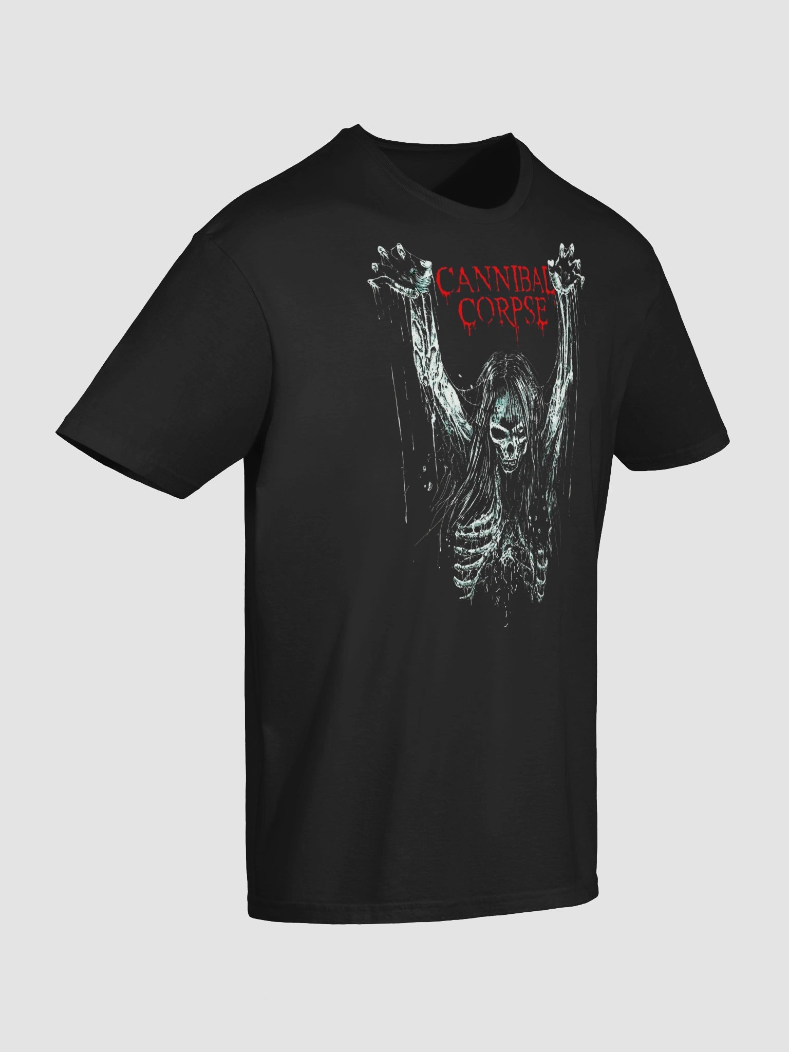 Cannibal Corpse T-Shirt Skeleton Rising Dark Art | Death Metal Graphic Tee Corpsegrinder | Extreme Metal Collector Black Shirt product image (8)