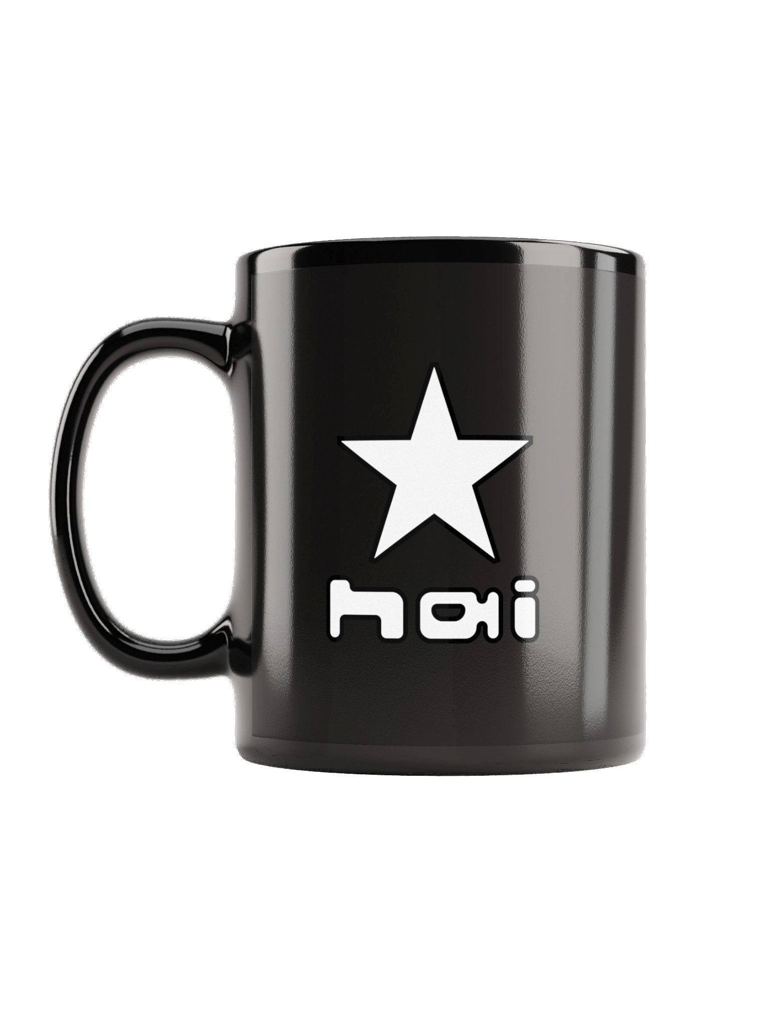 bubble logo black glossy mug product image (1)