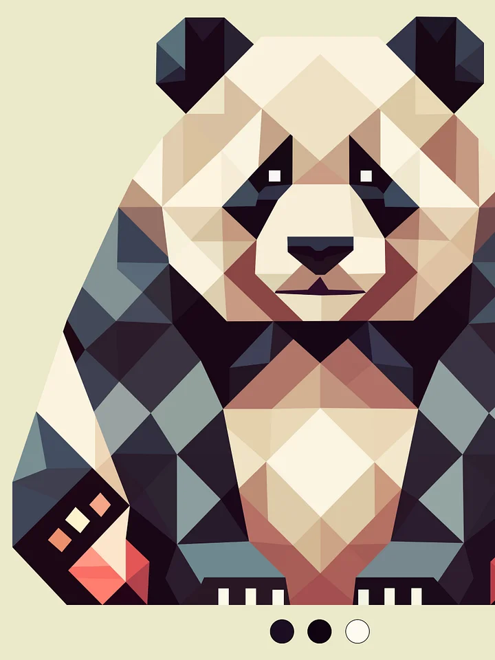 Free Geometric Panda PNG Art - Transparent Background, Low Poly Animal Illustration product image (1)