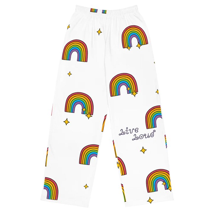 Live Love Rainbow All-Over Wide-Leg Pants product image (1)