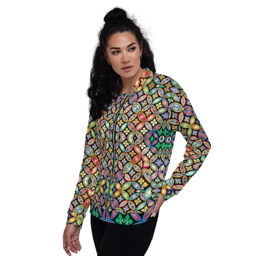 Batik Kawung Purple Bomber Jacket product image (11)