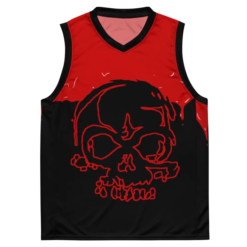 Skull and blood basketball jersey product image (3)