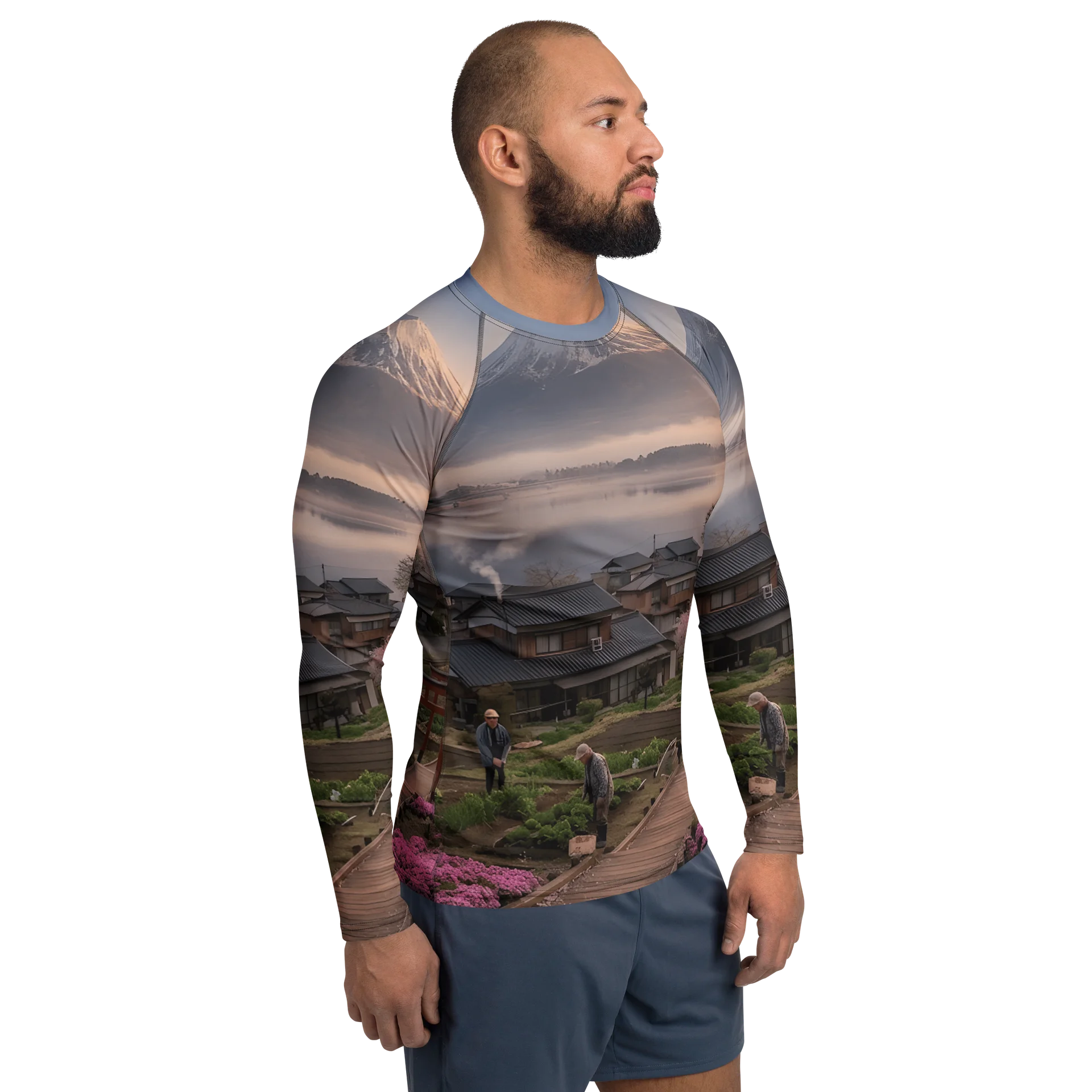 Men's Mount Fuji Long Sleeve Rash Guard | UPF 50+ Sun Protection product image (6)