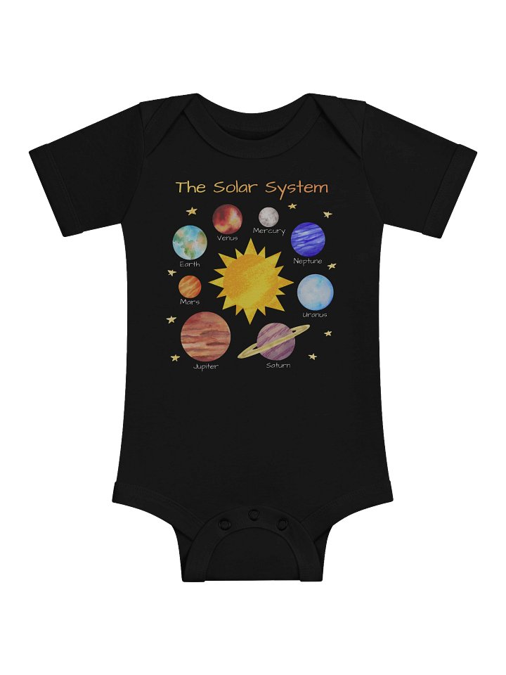 The Solar System - Science Baby Onesie in Black product image (1)