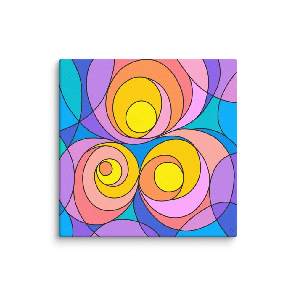 Spiral Serenade Canvas - Abstract Square No. 1 product image (1)