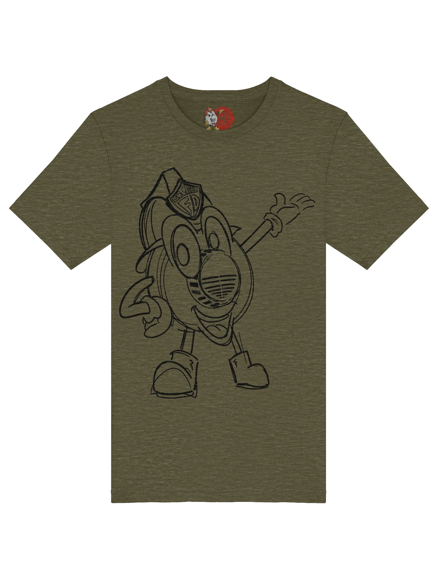 Smokey the Detector Dark Line Art T-Shirt product image (29)