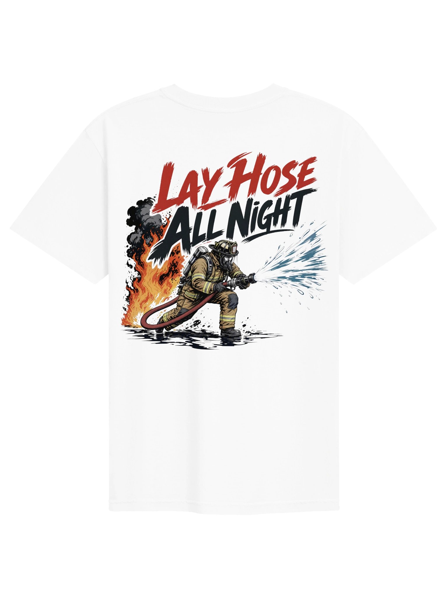 Lay Hose All Night — Firefighter Humor Tee | Fireman Gift product image (10)