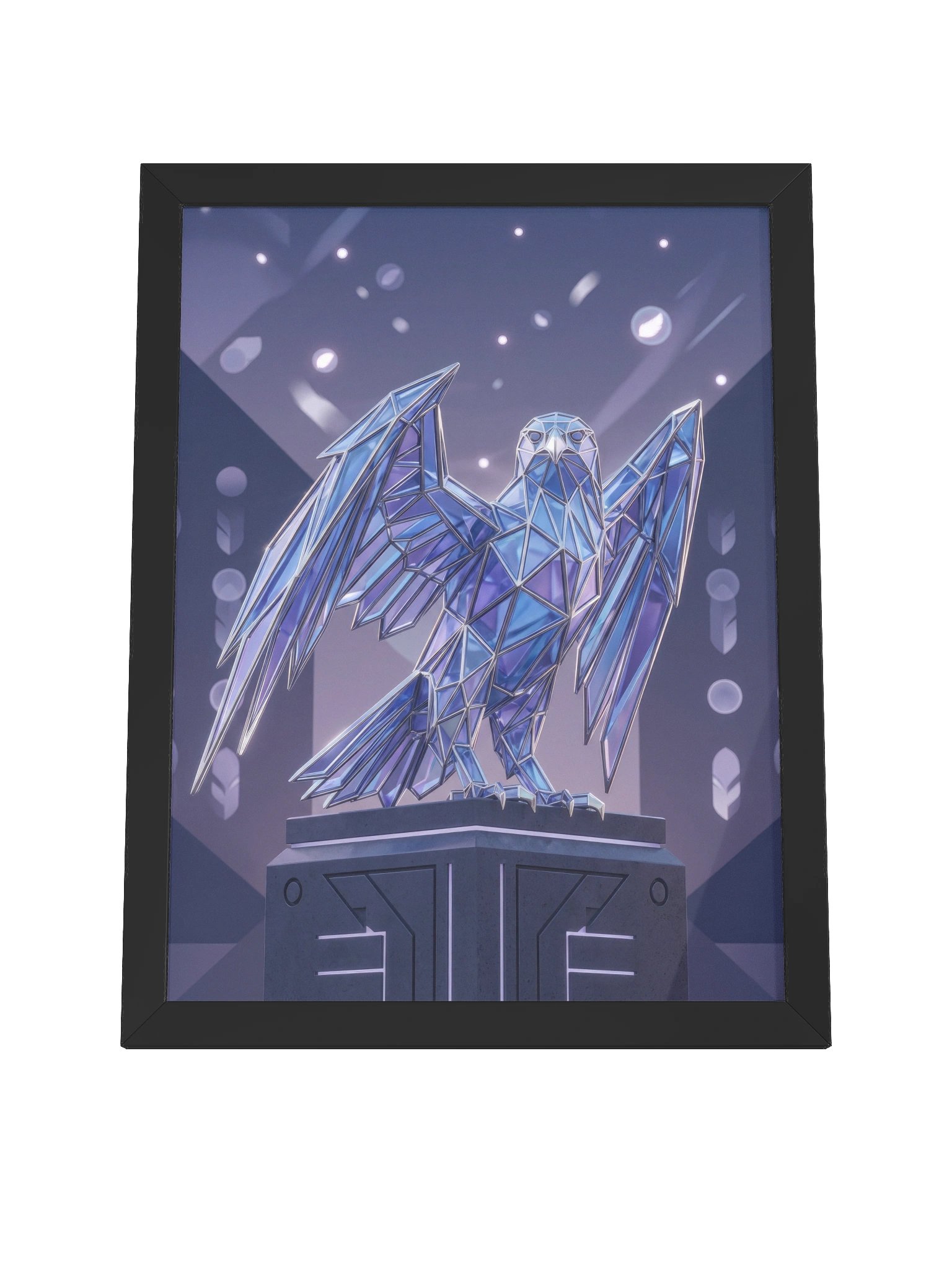 Geometric Metallic Falcon Framed Poster - Neo-Deco Wall Art product image (4)