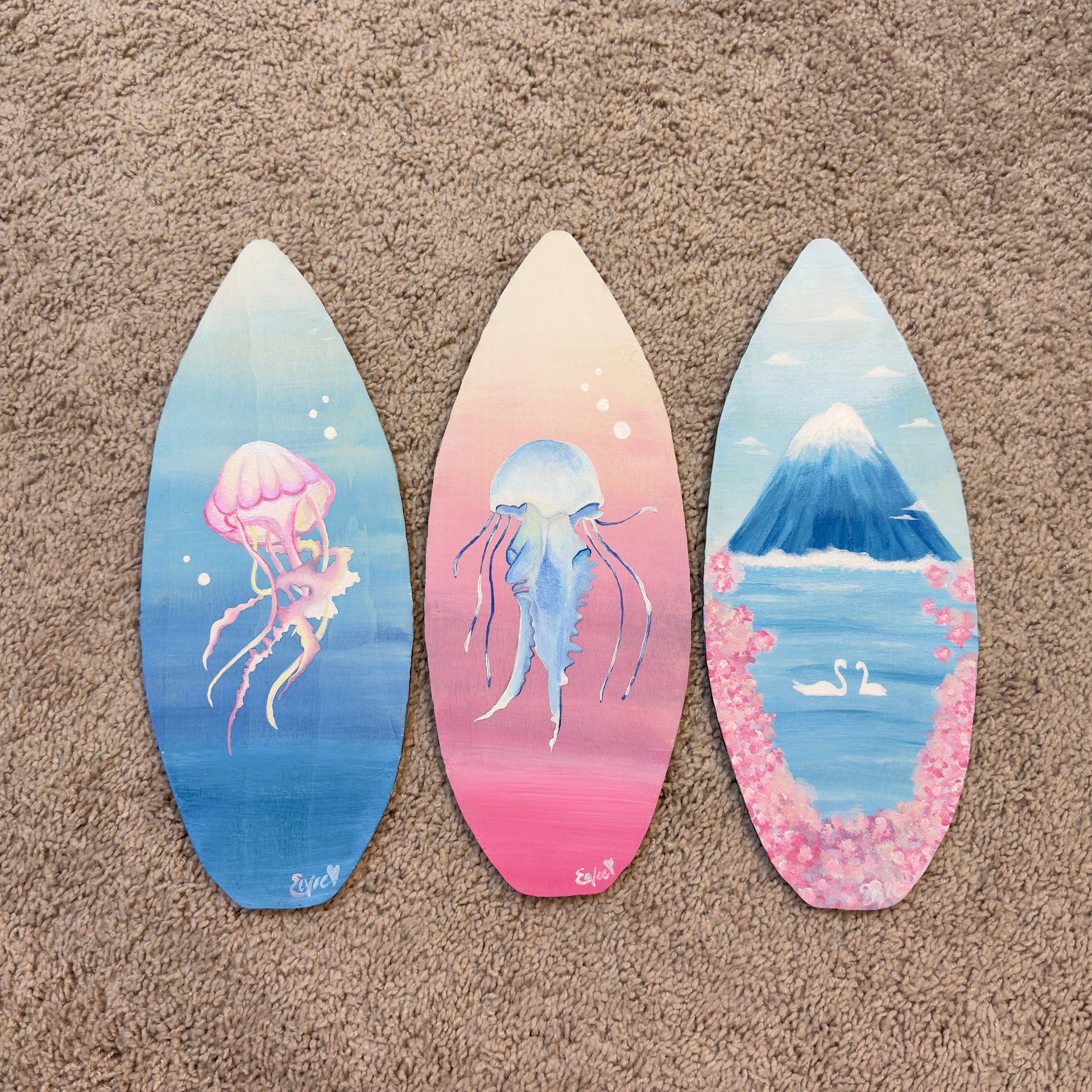 Surfboard - Jellyfish & Mount Fuji product image (1)