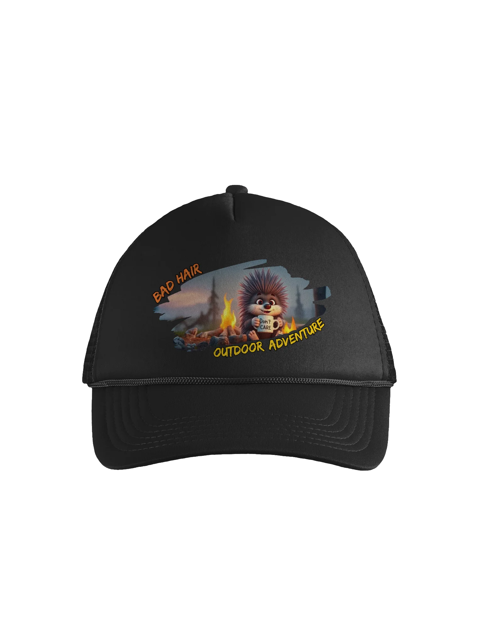 “Bad Hair, Don’t Care” Porcupine Trucker Hat product image (2)