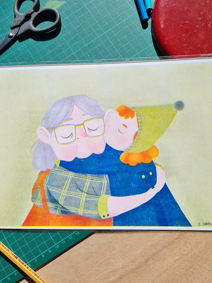 Grandma's Hug Riso Print A4 product image (1)