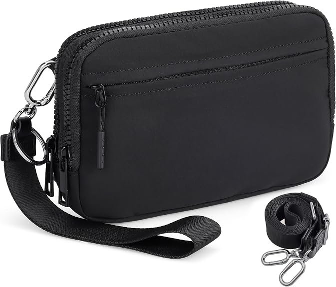 MEEBOY Wristlet Wallets for Women, RFID Wristlet Purse Built in Wallet, Small Nylon Crossbody Bags, Credit Card Holder product image (1)