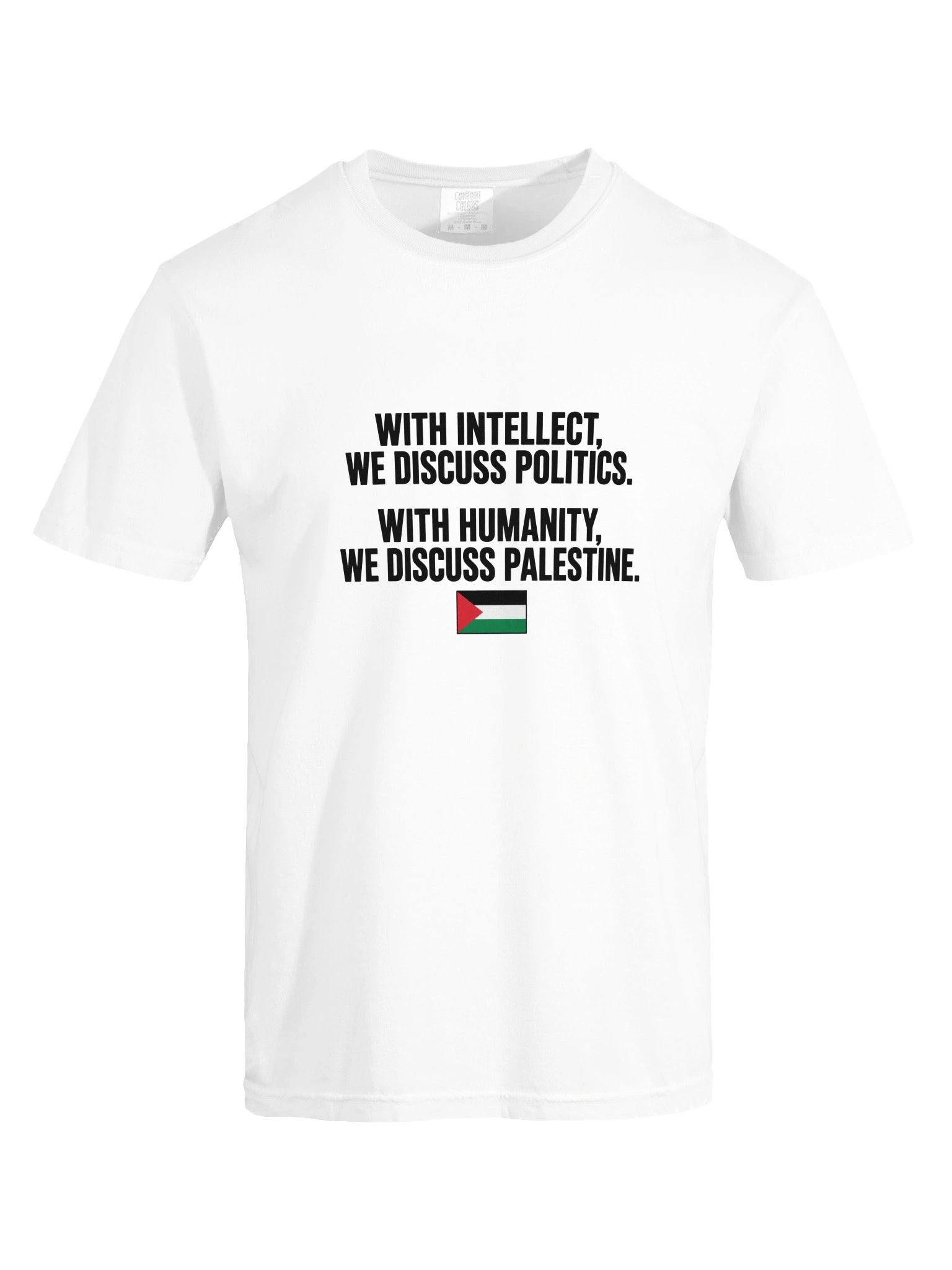 With Humanity, We Discuss Palestine T-Shirt 🇵🇸 white product image (5)